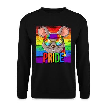Pride LGBTQ Christopher Street Day Costume Pride - Unisex Sweatshirt - black - Front - Alina (178cm) & Michal (187cm)