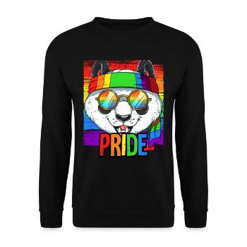 Pride LGBTQ Christopher Street Day Costume Pride - Unisex Sweatshirt - black - Front - Alina (178cm) & Michal (187cm)