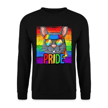 Pride LGBTQ Christopher Street Day Costume Pride - Unisex Sweatshirt - black - Front - Alina (178cm) & Michal (187cm)