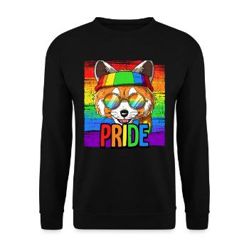 Pride LGBTQ Christopher Street Day Costume Pride - Unisex Sweatshirt - black - Front - Alina (178cm) & Michal (187cm)