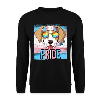 Pride LGBTQ Transgender Flag Costume Pride Month - Unisex Sweatshirt - black - Front - Alina (178cm) & Michal (187cm)