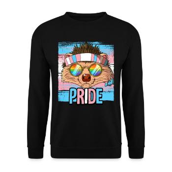 Fierté LGBTQ Transgender Costume Costume Mois de la fierté - Sweat-shirt Unisexe - noir - Devant - Alina (178cm) & Michal (187cm)