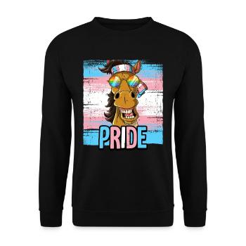 Fierté LGBTQ Transgender Costume Costume Mois de la fierté - Sweat-shirt Unisexe - noir - Devant - Alina (178cm) & Michal (187cm)