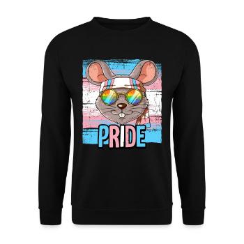 Pride LGBTQ Transgender Flag Costume Pride Month - Unisex Sweatshirt - black - Front - Alina (178cm) & Michal (187cm)