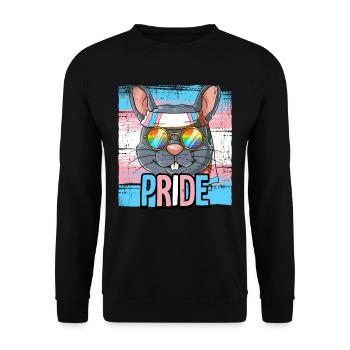 Pride LGBTQ Transgender Flag Costume Pride Month - Unisex Sweatshirt - black - Front - Alina (178cm) & Michal (187cm)