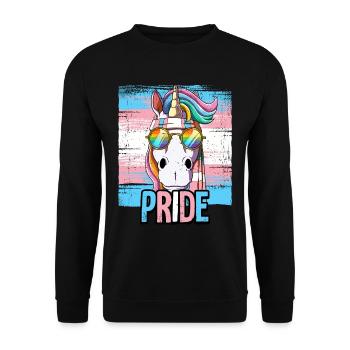 Fierté LGBTQ Transgender Costume Costume Mois de la fierté - Sweat-shirt Unisexe - noir - Devant - Alina (178cm) & Michal (187cm)