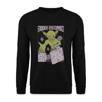 Dice Goblin Orc D20 Dice Design Für Ein Rpg Gamer - Unisex Pullover - Schwarz - Vorne - Alina (178cm) & Michal (187cm)