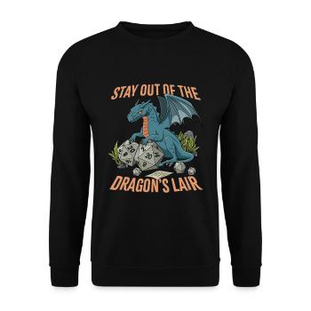 RPG Dragon D20 Cube Design for an RPG GAMER - Unisex Sweatshirt - black - Front - Alina (178cm) & Michal (187cm)
