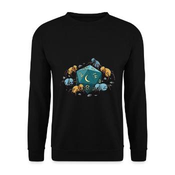 RPG Spider D20 Cube Design for an RPG GAMER - Unisex Sweatshirt - black - Front - Alina (178cm) & Michal (187cm)