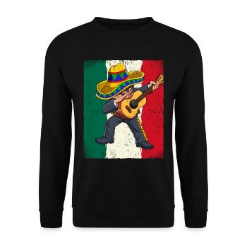 Dabbing Mexican Mariachi Cinco De Mayo - Unisex Pullover - Schwarz - Vorne - Alina (178cm) & Michal (187cm)