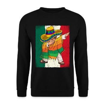 Dabbing Mexican Woman Cinco De Mayo - Unisex Sweatshirt - black - Front - Alina (178cm) & Michal (187cm)