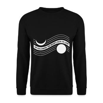 Conceptions romantiques de l’âme sœur de la lune pour un - Sweat-shirt Unisexe - noir - Devant - Alina (178cm) & Michal (187cm)