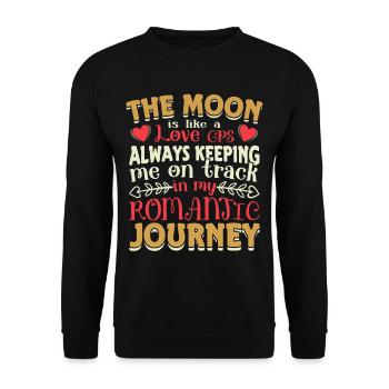 Conceptions romantiques de l’âme sœur de la lune pour un - Sweat-shirt Unisexe - noir - Devant - Alina (178cm) & Michal (187cm)