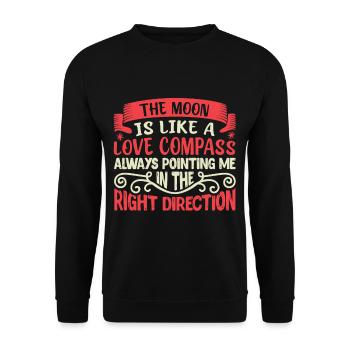Conceptions romantiques de l’âme sœur de la lune pour un - Sweat-shirt Unisexe - noir - Devant - Alina (178cm) & Michal (187cm)