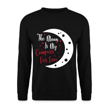 Conceptions romantiques de l’âme sœur de la lune pour un - Sweat-shirt Unisexe - noir - Devant - Alina (178cm) & Michal (187cm)