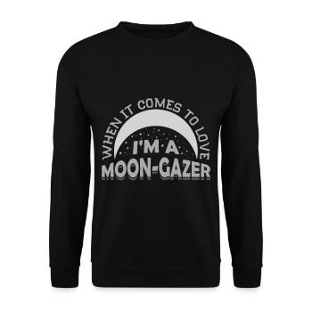 Conceptions romantiques de l’âme sœur de la lune pour un - Sweat-shirt Unisexe - noir - Devant - Alina (178cm) & Michal (187cm)