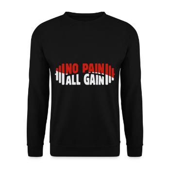 Gym Training Design für Low Impact Workout - Unisex Pullover - Schwarz - Vorne - Alina (178cm) & Michal (187cm)