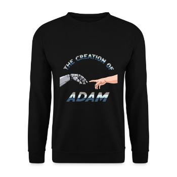 La création d’Adam robot design pour un - Sweat-shirt Unisexe - noir - Devant - Alina (178cm) & Michal (187cm)