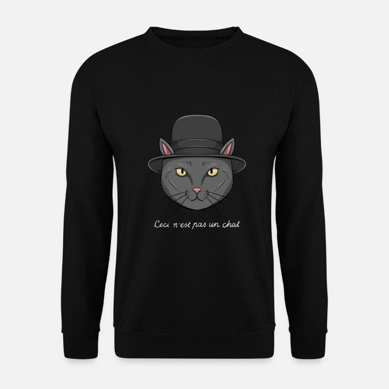 Konsthistoria Bildkonst Surrealism Katt - Unisextröja - svart