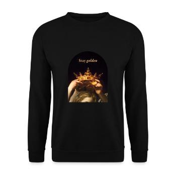 Crown Royalty Art Academia Aesthetic Design for - Unisex Sweatshirt - black - Front - Alina (178cm) & Michal (187cm)