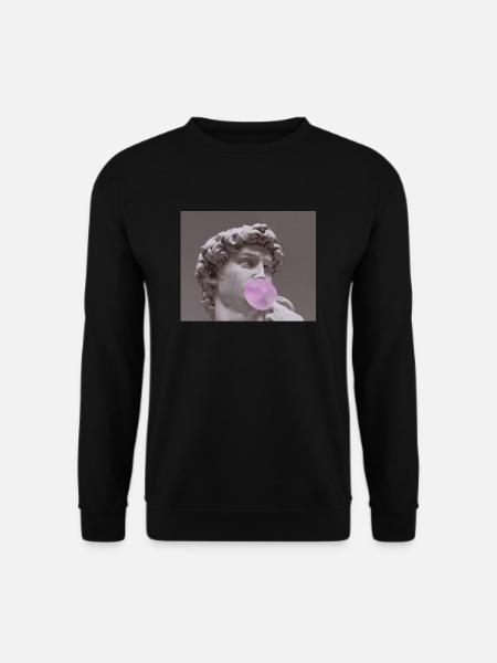 Statue de Michel-Ange David avec chewing-gum pour un - Sweat-shirt Unisexe - noir