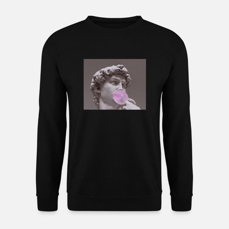 Statua del David di Michelangelo con gomma da masticare per un - Felpa unisex - nero
