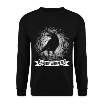 Blackbird Grackle Whisperer Design pour les ornithologues amateurs - Sweat-shirt Unisexe - noir - Devant - Alina (178cm) & Michal (187cm)