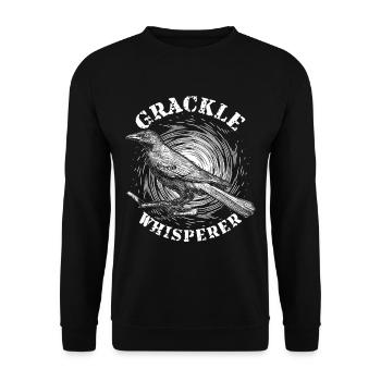 Blackbird Grackle Whisperer Design pour les ornithologues amateurs - Sweat-shirt Unisexe - noir - Devant - Alina (178cm) & Michal (187cm)