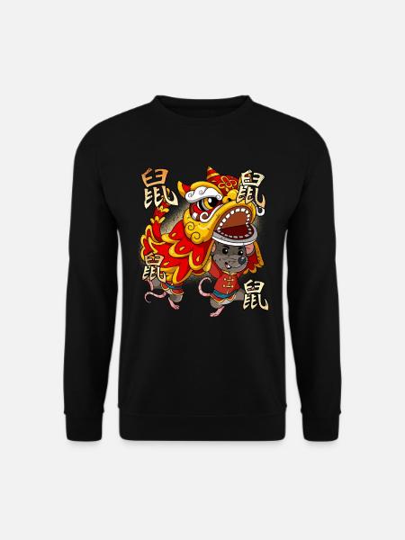 Jahr Der Ratte Mondneujahrsfest Chinesisches - Unisex Pullover - Schwarz