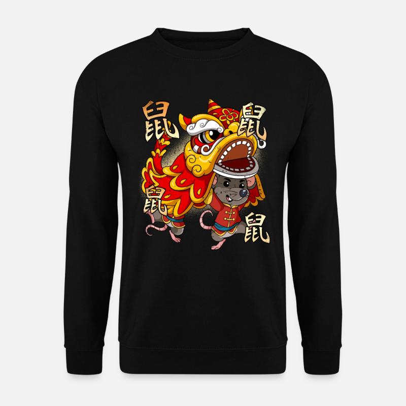 Jahr Der Ratte Mondneujahrsfest Chinesisches - Unisex Pullover - Schwarz