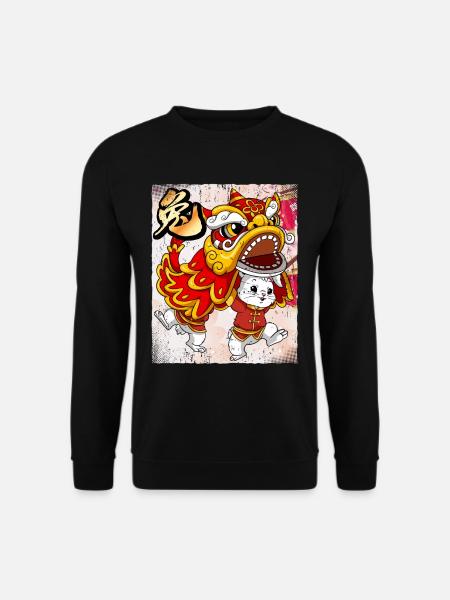 Jahr Des Hasens Mondneujahrsfest Chinesisches - Unisex Pullover - Schwarz