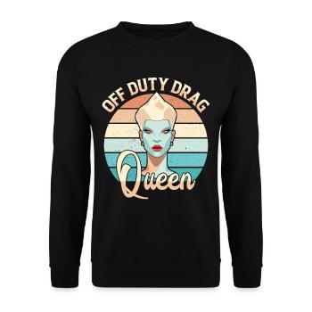 LGBTQ Off-duty Drag Queen Pride - Sweat-shirt Unisexe - noir - Devant - Alina (178cm) & Michal (187cm)
