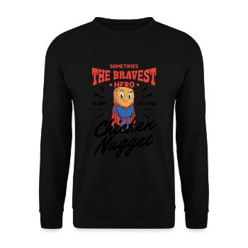 Sometimes the bravest hero is just a small one - Unisex Sweatshirt - black - Front - Alina (178cm) & Michal (187cm)