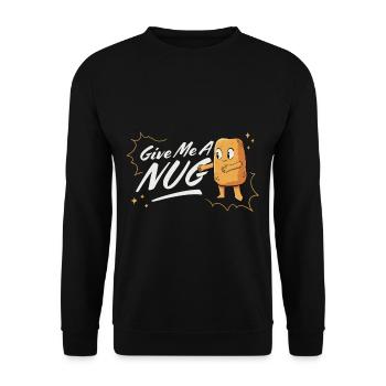 Donnez-moi une pépite de poulet - Sweat-shirt Unisexe - noir - Devant - Alina (178cm) & Michal (187cm)