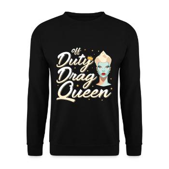 LGBTQ Off-duty Drag Queen Pride - Sweat-shirt Unisexe - noir - Devant - Alina (178cm) & Michal (187cm)