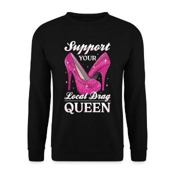 LGBTQ Soutenez votre drag queen locale - Sweat-shirt Unisexe - noir - Devant - Alina (178cm) & Michal (187cm)