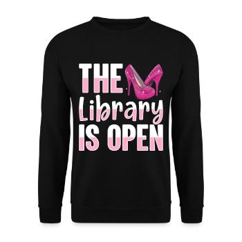 Fièrement La bibliothèque est ouverte Drag Queen - Sweat-shirt Unisexe - noir - Devant - Alina (178cm) & Michal (187cm)