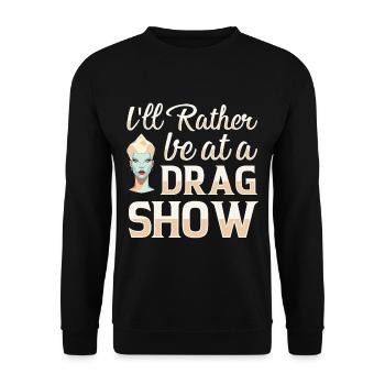 LGBTQ Off-duty Drag Queen Pride - Sweat-shirt Unisexe - noir - Devant - Alina (178cm) & Michal (187cm)