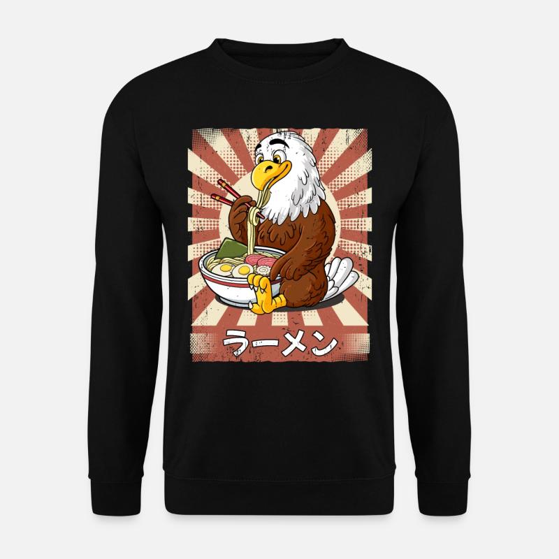 ramen eagle noodle soup ramen - Unisex Sweatshirt - black