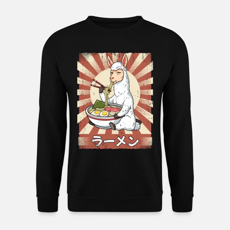 Ramen Alpaca Noodle Soup Ramen - Unisex Sweatshirt - black