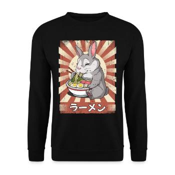 ramen rabbit noodle soup ramen - Unisex Sweatshirt - black - Front - Alina (178cm) & Michal (187cm)