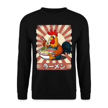 ramen rooster noodle soup ramen - Unisex Sweatshirt - black - Front - Alina (178cm) & Michal (187cm)