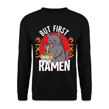 Mais d’abord Ramen - Sweat-shirt Unisexe - noir - Devant - Alina (178cm) & Michal (187cm)