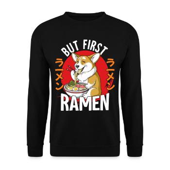Mais d’abord Ramen - Sweat-shirt Unisexe - noir - Devant - Alina (178cm) & Michal (187cm)