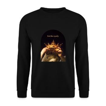 Feel the royal princess - Unisex Sweatshirt - black - Front - Alina (178cm) & Michal (187cm)