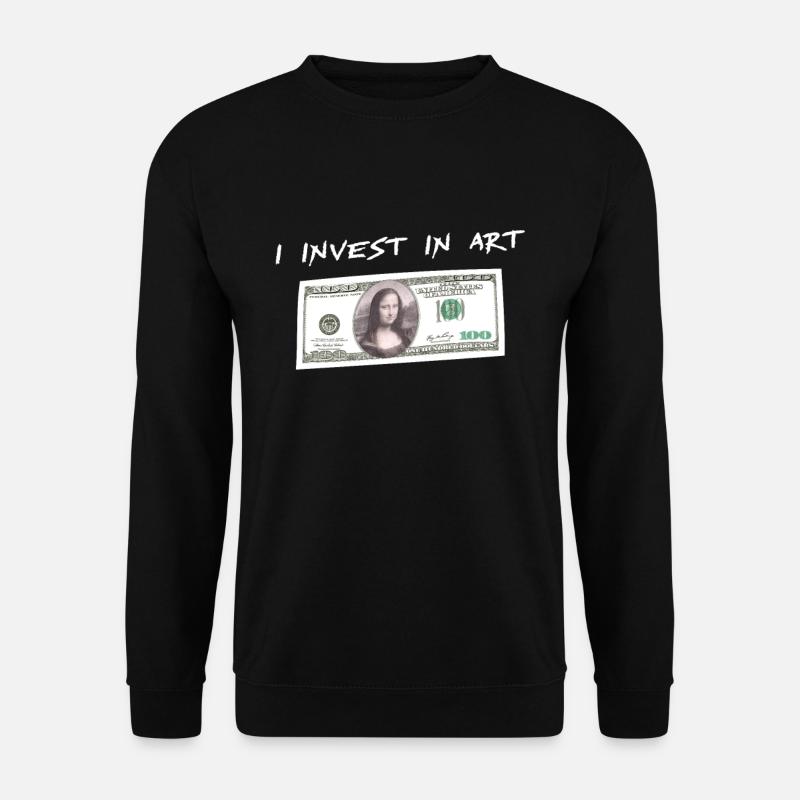 Mona Lisa In Kunst investieren Klassische Kunst - Unisex Pullover - Schwarz