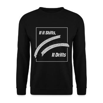 When it shifts, JDM car racing drifts - Unisex Sweatshirt - black - Front - Alina (178cm) & Michal (187cm)
