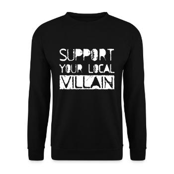 Rogue Age Support your local - Unisex Sweatshirt - black - Front - Alina (178cm) & Michal (187cm)