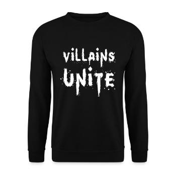 Les méchants unissent l’ère Vilain - Sweat-shirt Unisexe - noir - Devant - Alina (178cm) & Michal (187cm)