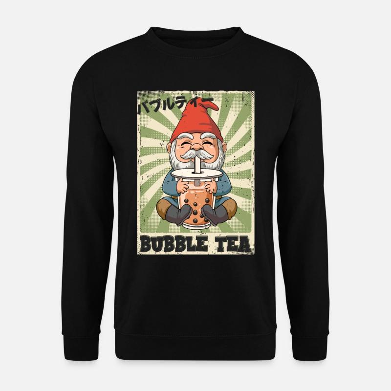 Boba Tea Gnom Bubble Tea - Unisex Pullover - Schwarz